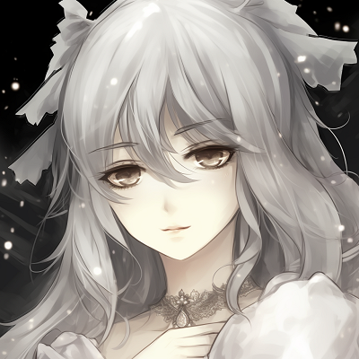 Image For Post | Anime Girl with inherent royal charm, white dress and silver hair. anime pfp girl with white charm - [White Anime PFP](https://hero.page/pfp/white-anime-pfp)