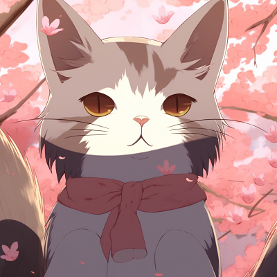 Image For Post | Anime cat in a classic sakura blossoms scene, warm tones and vivid colors. entirely cute anime cat pfp - [Anime Cat PFP Universe](https://hero.page/pfp/anime-cat-pfp-universe)