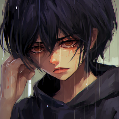 Image For Post | Artistic portrayal of a heartbroken anime girl, evident in the use of muted tones and stark highlights. sad anime pfp female - [Anime Sad Pfp Central](https://hero.page/pfp/anime-sad-pfp-central)