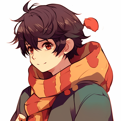 Image For Post | Highlit image of an anime boy with a scarf, bright colors and depth. anime 3 matching pfp for boys - [Anime 3 Matching Pfp Top Picks](https://hero.page/pfp/anime-3-matching-pfp-top-picks)