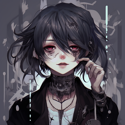 Image For Post | Anime emo character showcasing facial piercings, intricate details on hair strands and jewelry. mysterious emo anime pfp - [emo anime pfp Collection](https://hero.page/pfp/emo-anime-pfp-collection)