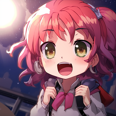 Image For Post | Chibi character happily cheering, visible excitements and warm hues. charming anime pfps - [Funny Anime PFP Gallery](https://hero.page/pfp/funny-anime-pfp-gallery)