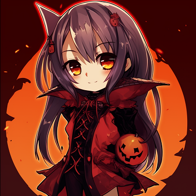 Image For Post | Close-up of chibi vampire's sharp teeth, accentuating small details and Halloween-theme colors. adorable anime halloween pfp - [Anime Halloween PFP Collections](https://hero.page/pfp/anime-halloween-pfp-collections)