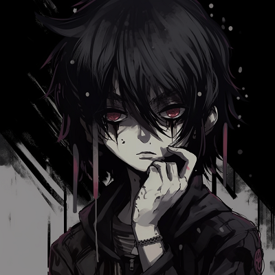 Image For Post | Emo-styled anime character with detailed lines and dark colors. assortment of emo pfp anime - [Emo Pfp Anime Gallery](https://hero.page/pfp/emo-pfp-anime-gallery)
