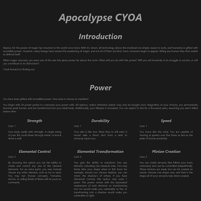 Image For Post Apocalypse CYOA (v1.2) (by Skeletickles)