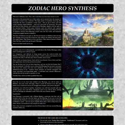 Image For Post Zodiac Hero Synthesis CYOA by MithradatesExcelsior