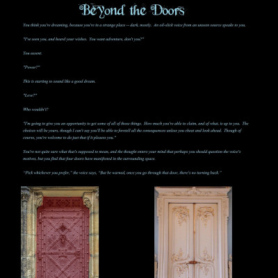 Image For Post Beyond the Doors CYOA from /tg/