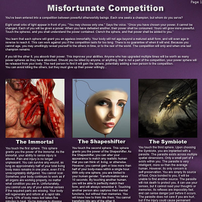 Image For Post Misfortunate Competition CYOA from /tg/