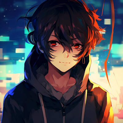 Image For Post | Anime boy rendered in abstract art form, with vibrant colors contrasting the monochrome atmosphere. anime pfp boy artsy - [Anime Pfp Boy](https://hero.page/pfp/anime-pfp-boy)