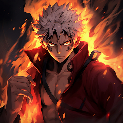 Image For Post | A commanding anime character with fire swirling around depicting the imperial aura, exhibits the depth of artwork and vibrant hues. creative fire anime pfp - [Fire Anime PFP Space](https://hero.page/pfp/fire-anime-pfp-space)