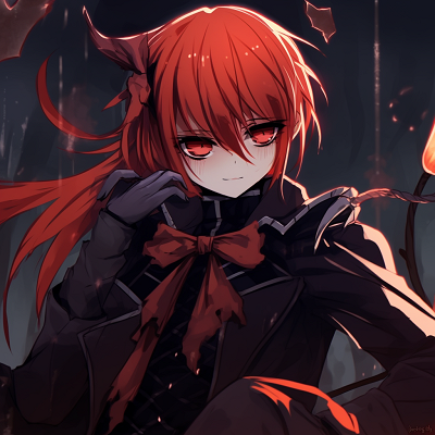 Image For Post | Rias Gremory dressed as a vampire, with dark tones and fine details. halloween pfp anime styles - [Halloween Anime PFP Spotlight](https://hero.page/pfp/halloween-anime-pfp-spotlight)