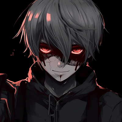 Image For Post | Shadow figure of Kaneki, strong use of negative space and dark shades. edgy anime pfp ideas - [Edgy Anime PFP Collection](https://hero.page/pfp/edgy-anime-pfp-collection)
