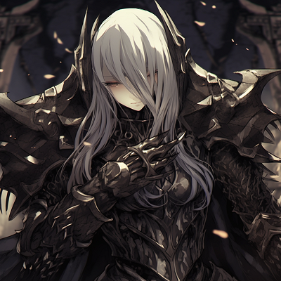 Image For Post | Close-up of a Gothic styled anime knight, emphasis on the intricate details of the armor and contrasting shadowy tones. enthralling gothic anime pfp - [Gothic Anime PFP Gallery](https://hero.page/pfp/gothic-anime-pfp-gallery)