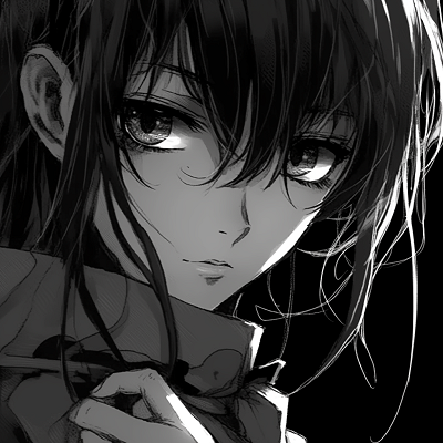 Image For Post | An anime character gazing intently, monochrome hues enhancing the depth. creative black and white anime pfps - [Black and white anime pfp](https://hero.page/pfp/black-and-white-anime-pfp)