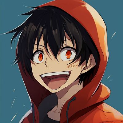 Image For Post | Luffy from One Piece laughing heartily, bold outlines and bright colors. humorous male anime pfp - [Male Anime PFP Hub](https://hero.page/pfp/male-anime-pfp-hub)