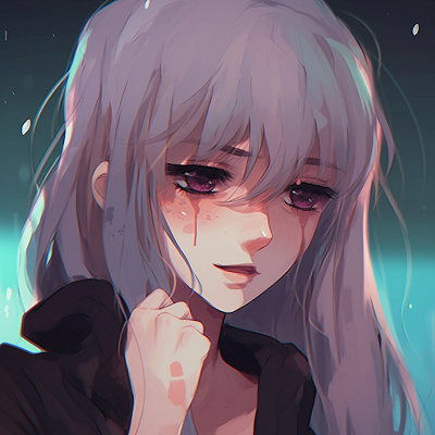 Image For Post | Anime girl depicted in monochrome style, showcasing contrast and an aura of melancholy. aesthetic anime girl with sad pfp - [Sad PFP Anime](https://hero.page/pfp/sad-pfp-anime)