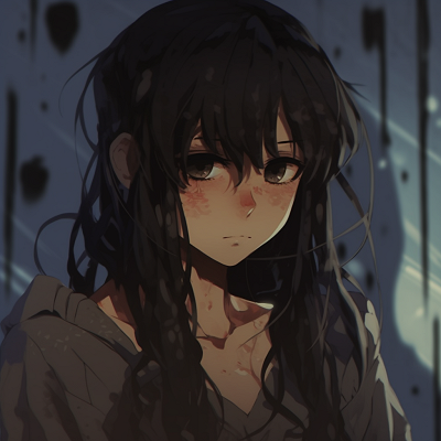 Image For Post | A distressed anime girl partially hidden in shadows, with focus on the shadow play and detailing. sad pfp anime girl styles - [Sad PFP Anime](https://hero.page/pfp/sad-pfp-anime)