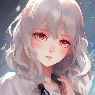 Image For Post | Tranquil anime lady portrait cool tones and glossy eye detail. anime girl pfp mood anime pfp - [Anime girl pfp](https://hero.page/pfp/anime-girl-pfp)