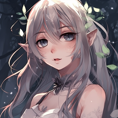 Image For Post | An elven character shrouded by forest, with strong lineart and mystical glowing accents. 512x512 anime pfp fantasy - [512x512 Anime pfp Collection](https://hero.page/pfp/512x512-anime-pfp-collection)