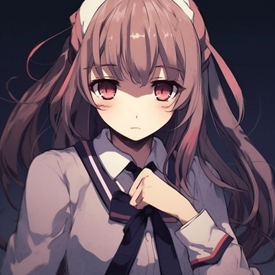 Image For Post | An anime image of a mysterious schoolgirl character in uniform, with a mix of soft and strong colors. 512x512 anime pfp for girls - [512x512 Anime pfp Collection](https://hero.page/pfp/512x512-anime-pfp-collection)