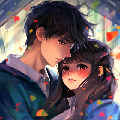 Image For Post | Silhouette of anime couple during a sunset, rich gradient colors for the sky. artistic couple anime pfp - [Couple Anime PFP Themes](https://hero.page/pfp/couple-anime-pfp-themes)