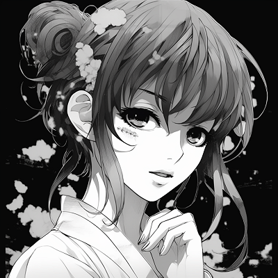 Image For Post | Rear view of anime girl gazing into scenic background, the intricate shading details induce a nostalgic atmosphere. anime profile picture black and white female - [Anime Profile Picture Black and White](https://hero.page/pfp/anime-profile-picture-black-and-white)