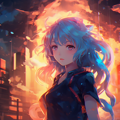 Image For Post | An anime girl with an intense look, sharp lines, and dramatic lighting emphasizing strength. 4k anime girl profile picture - [4K Anime Profile Pictures](https://hero.page/pfp/4k-anime-profile-pictures)