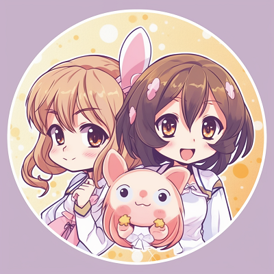 Image For Post | Chibi versions of Cardcaptor Sakura, Tomoyo, and Kero in their iconic outfits with bright pastel colors. anime 3 matching pfp for girls - [Anime 3 Matching Pfp Top Picks](https://hero.page/pfp/anime-3-matching-pfp-top-picks)