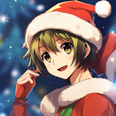 Image For Post | Full length portrait of an Anime boy immersed in the Christmas spirit, dynamic pose and lively colors anime boy christmas pfp - [christmas pfp anime](https://hero.page/pfp/christmas-pfp-anime)