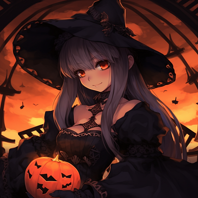 Image For Post | An anime girl dressed in ghoulish Halloween attire, dark tones and gothic art style. halloween anime pfp for girls - [Halloween Anime PFP Collection](https://hero.page/pfp/halloween-anime-pfp-collection)