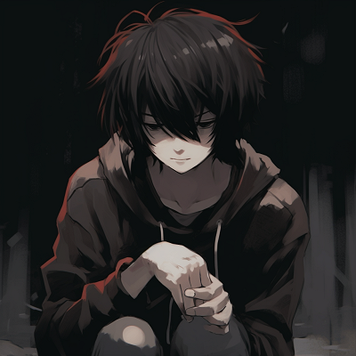 Image For Post | L Lawliet from Death Note engrossed in deep thought, rich contrasts accentuating his characteristic intensity. outstanding anime pfp art - [Best Anime PFP](https://hero.page/pfp/best-anime-pfp)