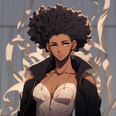 Image For Post Stylish Black Anime Queen - glamorous female black anime characters pfp