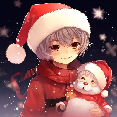 Image For Post | Santa anime girl carrying a wrapped present, with bright festive colors. christmas anime pfp - [anime christmas pfp optimized space](https://hero.page/pfp/anime-christmas-pfp-optimized-space)