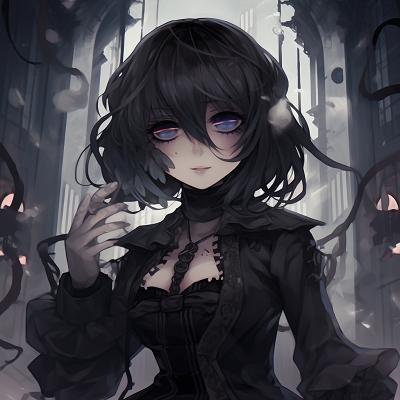 Image For Post | An obscured emo anime figure, the details lost in shadows and a brooding aura. dark themed emo anime pfp - [emo anime pfp Collection](https://hero.page/pfp/emo-anime-pfp-collection)