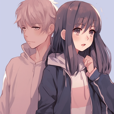 Image For Post | Dual depiction of a boy and girl anime character with matching expressions, signified by subtle colors and intricate details. best boy and girl matching anime pfp - [Matching Anime PFP Best Friends Collection](https://hero.page/pfp/matching-anime-pfp-best-friends-collection)