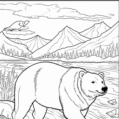 Image For Post Frozen Frontier Arctic Wildlife - Printable Coloring Page