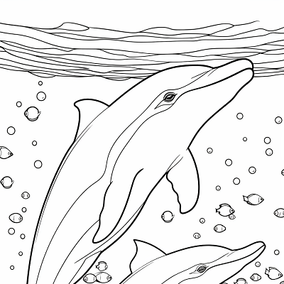 Image For Post Dolphin's Day Swimming Lesson - Printable Coloring Page
