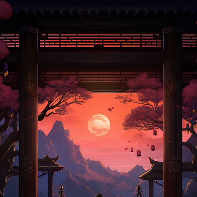 Image For Post Classic Anime Shrine Daybreak Scenario - Wallpaper