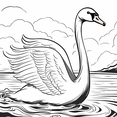 Image For Post Bird Coloring Series Swan Serenity - Printable Coloring Page