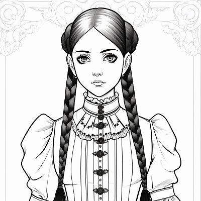 Image For Post Wednesday Addams Victorian Style - Wallpaper