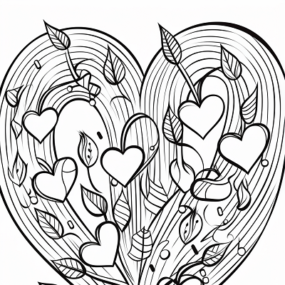 Image For Post Love Message on Paper Clean Design - Printable Coloring Page