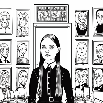 Image For Post Wednesday Addams Ancestor Gallery Widnerness - Wallpaper