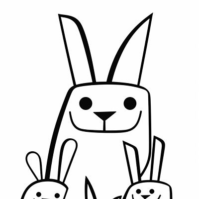Image For Post Bunny Family Bonding - Printable Coloring Page