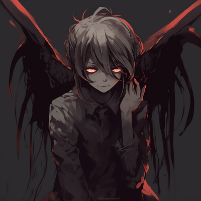 Image For Post | Anime depiction of a fallen angel with demon wings; muted color palette; somber art style. demonic anime pfp for girls pfp for discord. - [demonic anime pfp](https://hero.page/pfp/demonic-anime-pfp)