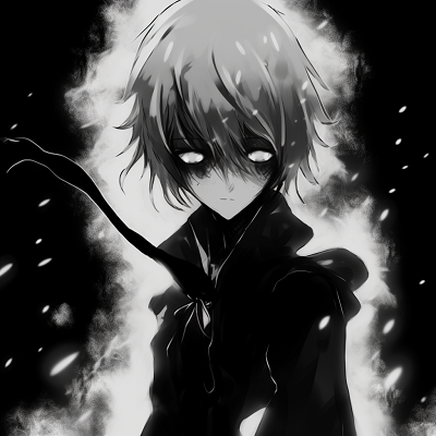 Image For Post | Silhouette of Ichigo from Bleach, with high contrast between light and dark. trending black and white anime aesthetic pfp pfp for discord. - [Top Black And White PFP Anime](https://hero.page/pfp/top-black-and-white-pfp-anime)
