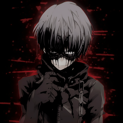 Image For Post | Tokyo Ghoul's Kaneki hand-drawn in grunge style with distressed lines and shadowed tones. unique anime grunge aesthetics - [Superior Anime Grunge Pfp](https://hero.page/pfp/superior-anime-grunge-pfp)