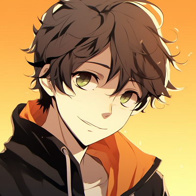 Image For Post | Joyful main character with sparkling eyes, high saturation and bold linework. cute anime guys pfp pfp for discord. - [anime guys pfp suggestions](https://hero.page/pfp/anime-guys-pfp-suggestions)