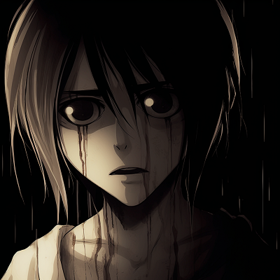 Image For Post | Eren Yeager showcasing an intimidating look, intricate facial details and dark surroundings. scary anime pfp for boys pfp for discord. - [Scary Anime PFP Collection](https://hero.page/pfp/scary-anime-pfp-collection)