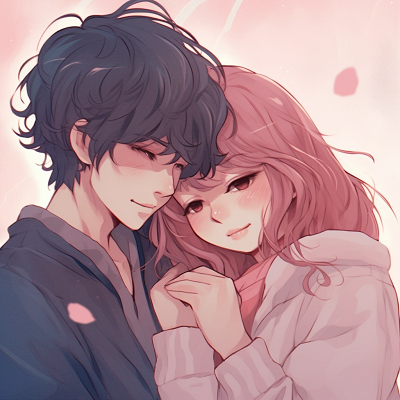 Image For Post | Anime couple embracing, pastel tones and gentle line work. emotive couple anime matching pfp pfp for discord. - [Couple Anime Matching PFP Inspiration](https://hero.page/pfp/couple-anime-matching-pfp-inspiration)