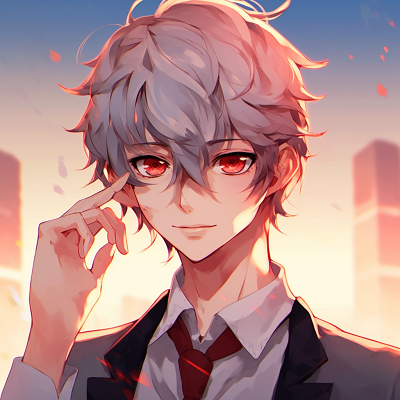 Image For Post | Elegant male anime character in formal attire, distinctive anime eye style and soft color palette. anime male pfp aesthetics pfp for discord. - [anime pfp male](https://hero.page/pfp/anime-pfp-male)